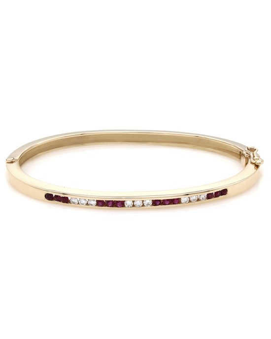 Ruby and Diamond Bracelet in Gold